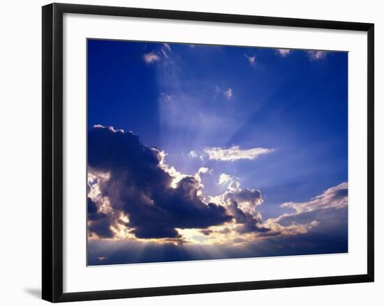 Sunrays Burst Through the Clouds-Janis Miglavs-Framed Photographic Print