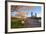 Sunrie Cherry Trees and Steel Bridge, Portland Oregon.-Craig Tuttle-Framed Photographic Print