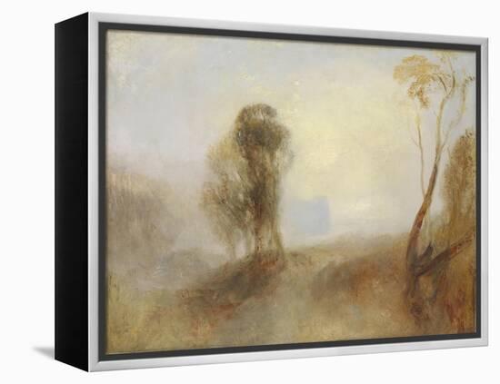 Sunrise, a Castle on a Bay: 'Solitude'-J. M. W. Turner-Framed Premier Image Canvas