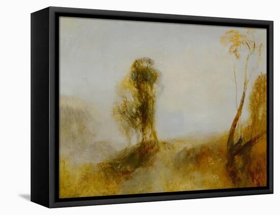 Sunrise: a castle on a bay-Joseph Mallord William Turner-Framed Premier Image Canvas