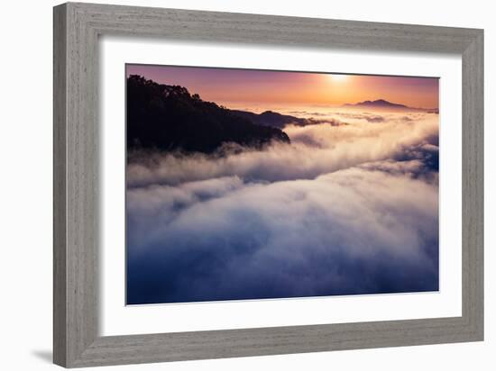 Sunrise Above Fog at East Bay Hills Oakland Mount Diablo-Vincent James-Framed Photographic Print