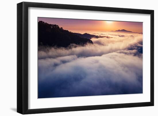 Sunrise Above Fog at East Bay Hills Oakland Mount Diablo-Vincent James-Framed Photographic Print