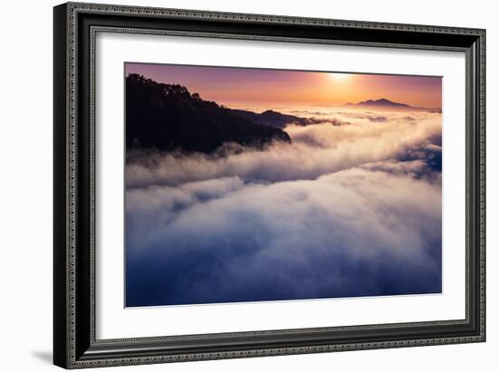 Sunrise Above Fog at East Bay Hills Oakland Mount Diablo-Vincent James-Framed Photographic Print