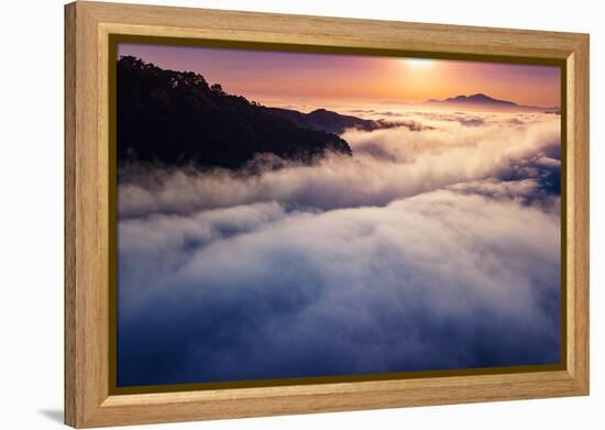 Sunrise Above Fog at East Bay Hills Oakland Mount Diablo-Vincent James-Framed Premier Image Canvas