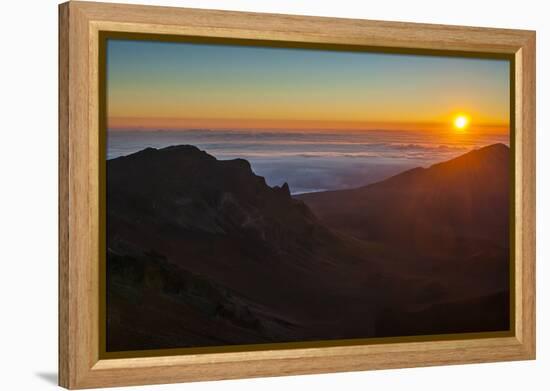 Sunrise Above Haleakala National Park, Maui, Hawaii, United States of America, Pacific-Michael Runkel-Framed Premier Image Canvas