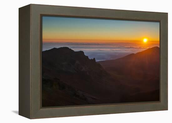 Sunrise Above Haleakala National Park, Maui, Hawaii, United States of America, Pacific-Michael Runkel-Framed Premier Image Canvas