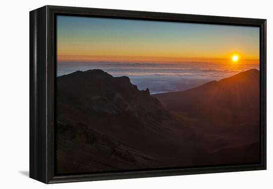 Sunrise Above Haleakala National Park, Maui, Hawaii, United States of America, Pacific-Michael Runkel-Framed Premier Image Canvas