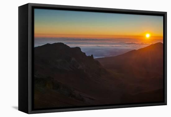 Sunrise Above Haleakala National Park, Maui, Hawaii, United States of America, Pacific-Michael Runkel-Framed Premier Image Canvas