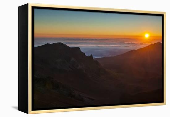 Sunrise Above Haleakala National Park, Maui, Hawaii, United States of America, Pacific-Michael Runkel-Framed Premier Image Canvas