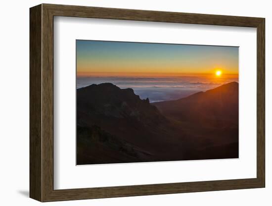 Sunrise Above Haleakala National Park, Maui, Hawaii, United States of America, Pacific-Michael Runkel-Framed Photographic Print