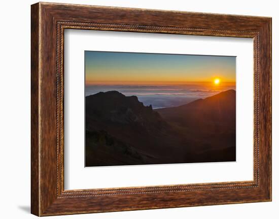 Sunrise Above Haleakala National Park, Maui, Hawaii, United States of America, Pacific-Michael Runkel-Framed Photographic Print