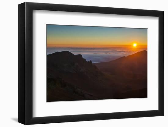 Sunrise Above Haleakala National Park, Maui, Hawaii, United States of America, Pacific-Michael Runkel-Framed Photographic Print