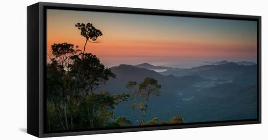 Sunrise Above Serra Do Mar State Park in Sao Paulo State, Brazil-Alex Saberi-Framed Premier Image Canvas