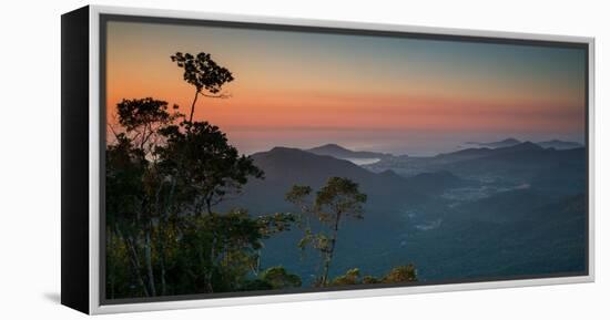 Sunrise Above Serra Do Mar State Park in Sao Paulo State, Brazil-Alex Saberi-Framed Premier Image Canvas