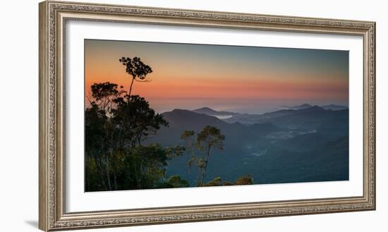 Sunrise Above Serra Do Mar State Park in Sao Paulo State, Brazil-Alex Saberi-Framed Photographic Print