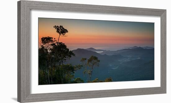 Sunrise Above Serra Do Mar State Park in Sao Paulo State, Brazil-Alex Saberi-Framed Photographic Print