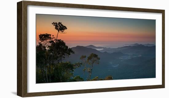 Sunrise Above Serra Do Mar State Park in Sao Paulo State, Brazil-Alex Saberi-Framed Photographic Print