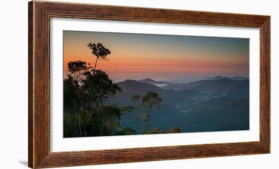 Sunrise Above Serra Do Mar State Park in Sao Paulo State, Brazil-Alex Saberi-Framed Photographic Print