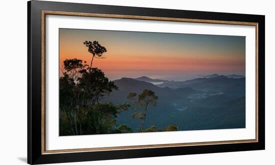 Sunrise Above Serra Do Mar State Park in Sao Paulo State, Brazil-Alex Saberi-Framed Photographic Print