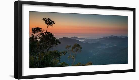 Sunrise Above Serra Do Mar State Park in Sao Paulo State, Brazil-Alex Saberi-Framed Photographic Print