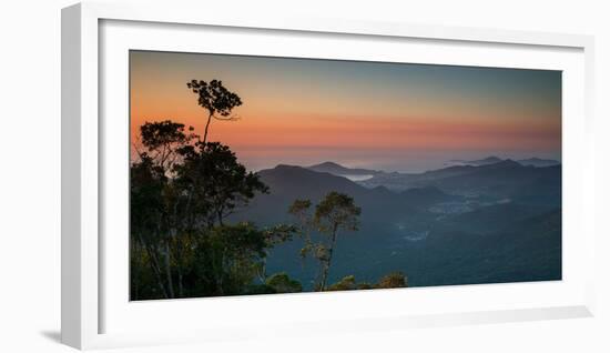 Sunrise Above Serra Do Mar State Park in Sao Paulo State, Brazil-Alex Saberi-Framed Photographic Print