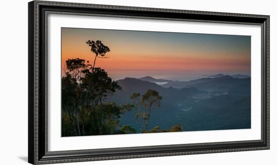 Sunrise Above Serra Do Mar State Park in Sao Paulo State, Brazil-Alex Saberi-Framed Photographic Print