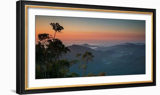 Sunrise Above Serra Do Mar State Park in Sao Paulo State, Brazil-Alex Saberi-Framed Photographic Print