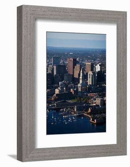 Sunrise Aerials of Boston Skyline and New England-Joseph Sohm-Framed Photographic Print