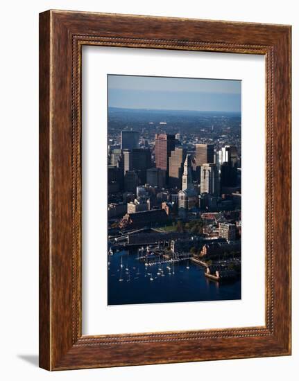 Sunrise Aerials of Boston Skyline and New England-Joseph Sohm-Framed Photographic Print