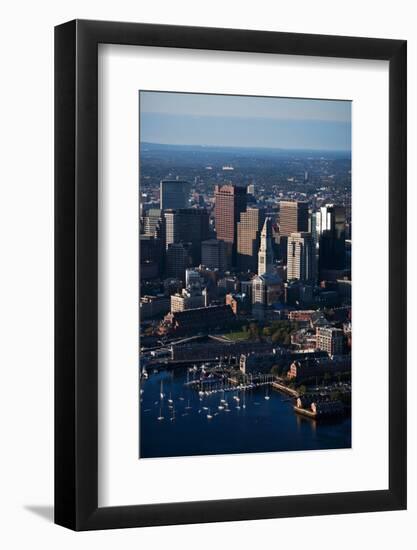 Sunrise Aerials of Boston Skyline and New England-Joseph Sohm-Framed Photographic Print