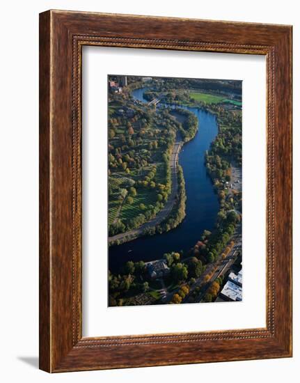 Sunrise Aerials of Charles River, Cambridge, Boston and New England-Joseph Sohm-Framed Photographic Print