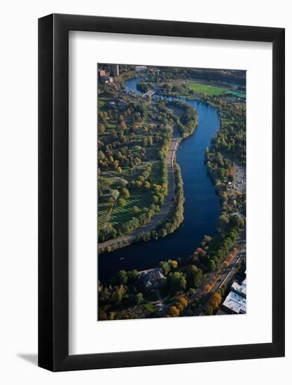 Sunrise Aerials of Charles River, Cambridge, Boston and New England-Joseph Sohm-Framed Photographic Print