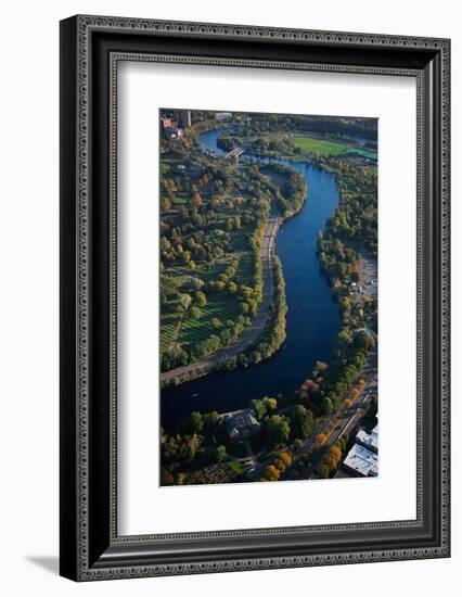 Sunrise Aerials of Charles River, Cambridge, Boston and New England-Joseph Sohm-Framed Photographic Print