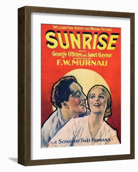 SUNRISE (aka SUNRISE: A SONG OF TWO HUMANS); from left: George O'Brien-null-Framed Art Print