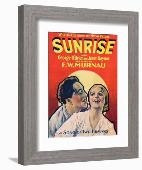 SUNRISE (aka SUNRISE: A SONG OF TWO HUMANS); from left: George O'Brien-null-Framed Art Print