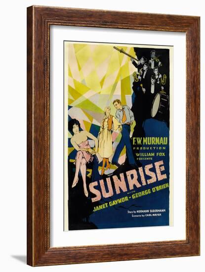 Sunrise, (Aka 'sunrise: a Song of Two Humans'); in Foreground, 1927-null-Framed Art Print