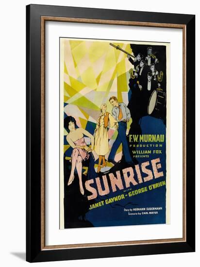 Sunrise, (Aka 'sunrise: a Song of Two Humans'); in Foreground, 1927-null-Framed Art Print