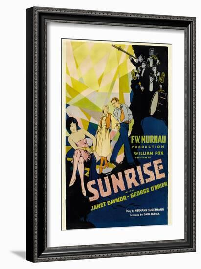 Sunrise, (Aka 'sunrise: a Song of Two Humans'); in Foreground, 1927-null-Framed Art Print