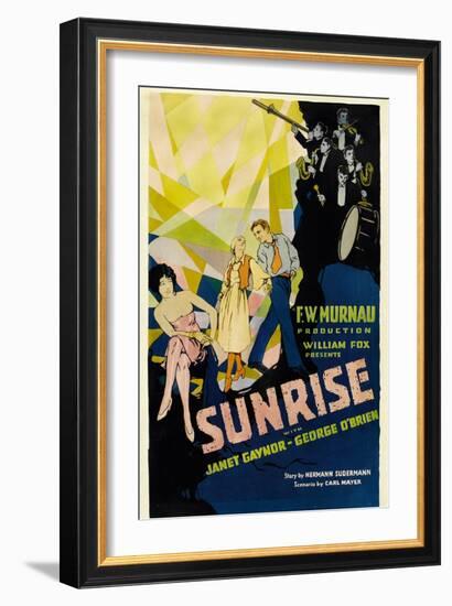 Sunrise, (Aka 'sunrise: a Song of Two Humans'); in Foreground, 1927-null-Framed Art Print