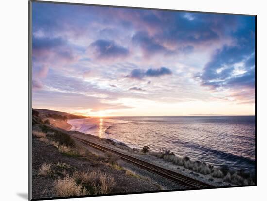 Sunrise Along The Train Tracks Outside Of Santa Barbara, California-Daniel Kuras-Mounted Photographic Print