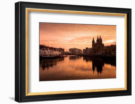 Sunrise, Amsterdam, Netherlands, Europe-Karen Deakin-Framed Photographic Print