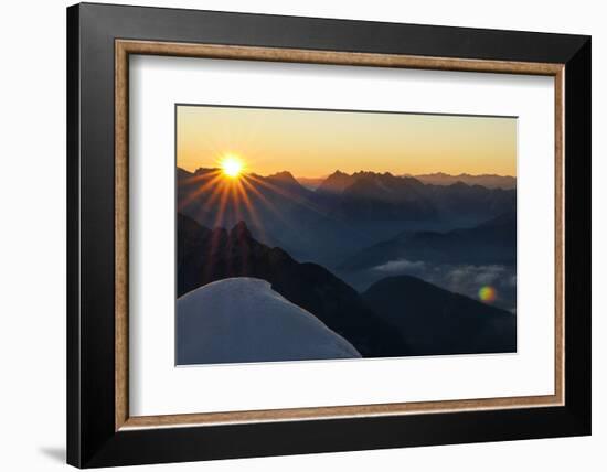 Sunrise and Sunrays About the Karwendel-Rolf Roeckl-Framed Photographic Print