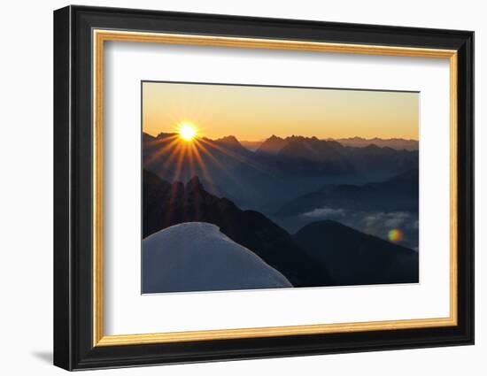 Sunrise and Sunrays About the Karwendel-Rolf Roeckl-Framed Photographic Print