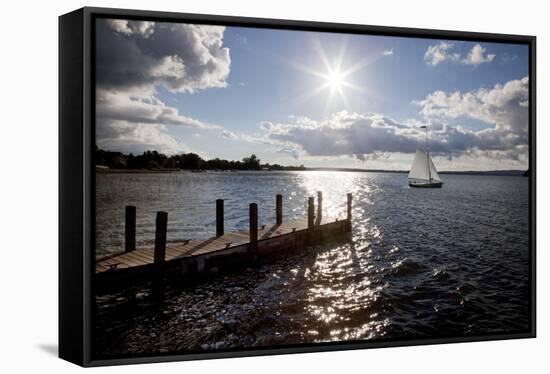 Sunrise At Crooked Lake-Monte Nagler-Framed Stretched Canvas