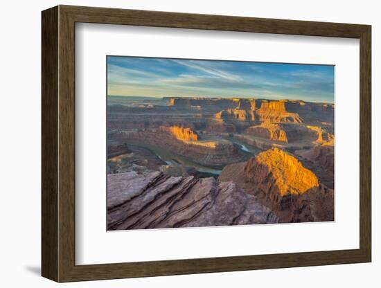 Sunrise at Dead Horse Point SP, Colorado River and Canyonlands NP-Howie Garber-Framed Photographic Print