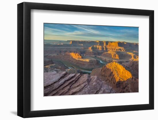 Sunrise at Dead Horse Point SP, Colorado River and Canyonlands NP-Howie Garber-Framed Photographic Print