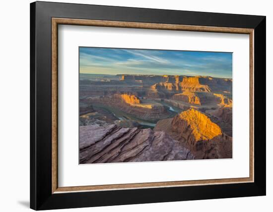 Sunrise at Dead Horse Point SP, Colorado River and Canyonlands NP-Howie Garber-Framed Photographic Print