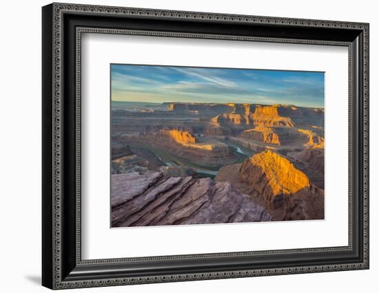 Sunrise at Dead Horse Point SP, Colorado River and Canyonlands NP-Howie Garber-Framed Photographic Print