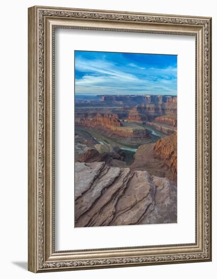 Sunrise at Dead Horse Point SP, Colorado River, and Canyonlands NP-Howie Garber-Framed Photographic Print