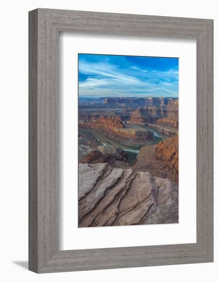 Sunrise at Dead Horse Point SP, Colorado River, and Canyonlands NP-Howie Garber-Framed Photographic Print